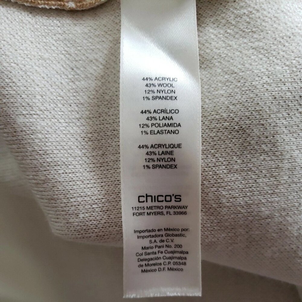 Chico's Half Sleeve Long Knit Open Cardigan Women's Sz 0 - Picture 6 of 6